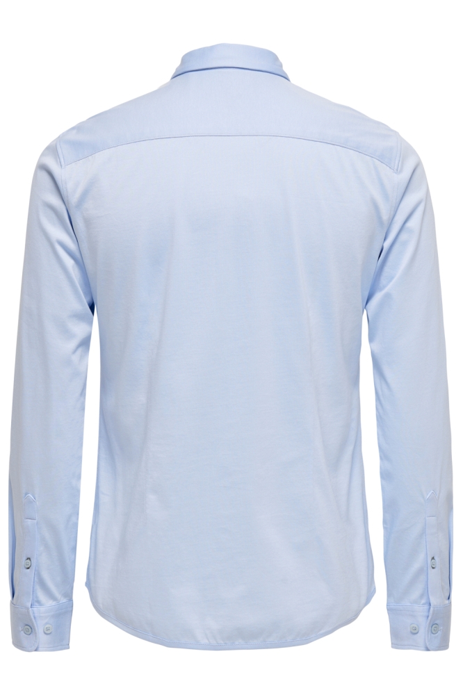 Only & Sons blauwe heren overhemd | Achteraanzicht