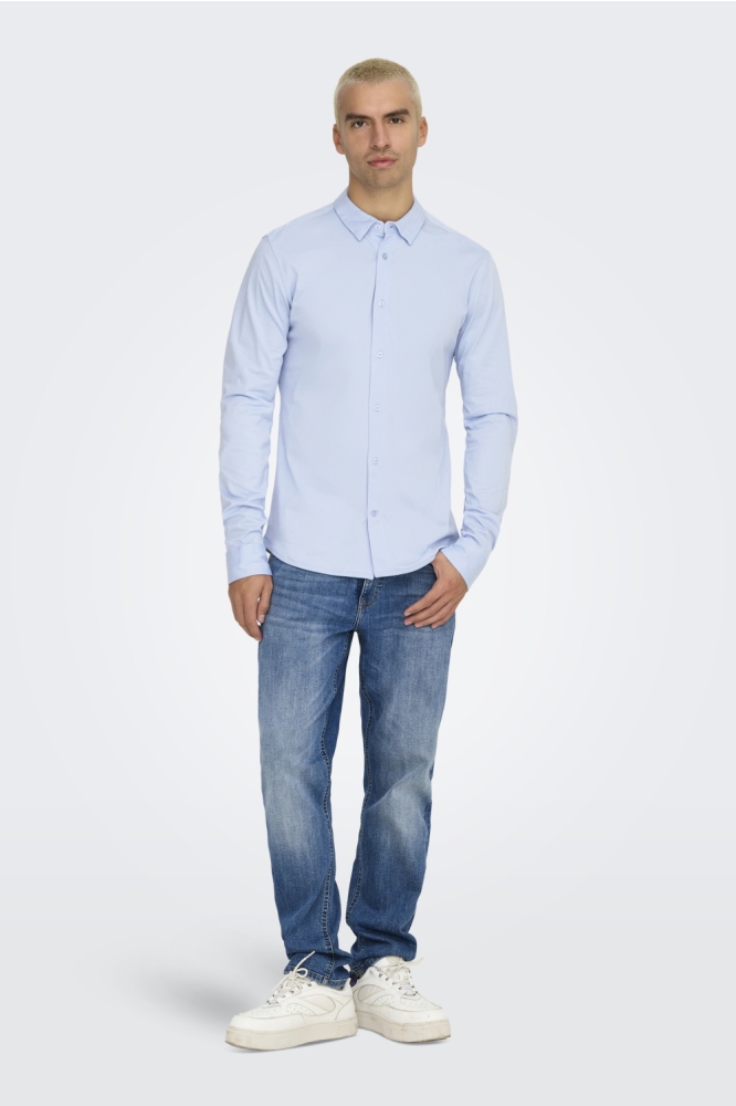Only & Sons blauwe heren overhemd | Model