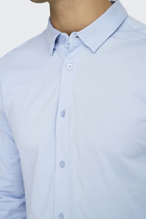 Only & Sons blauwe heren overhemd | Close up