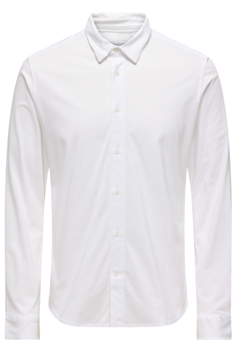 Only & Sons witte heren overhemd | Vooraanzicht