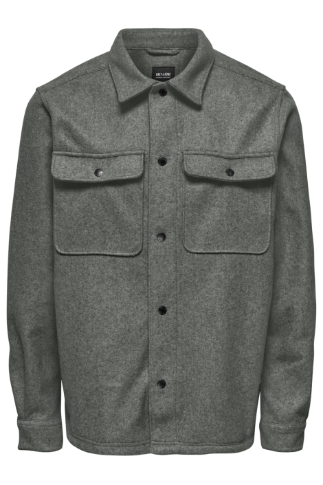 Only & Sons groene heren overhemd | Vooraanzicht