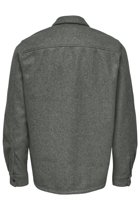 Only & Sons groene heren overhemd | Achteraanzicht