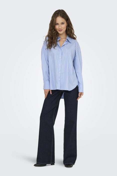 Jacqueline de Yong blauwe dames blouse | Model