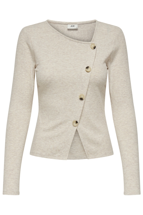 Jacqueline de Yong beige dames t-shirt | Vooraanzicht