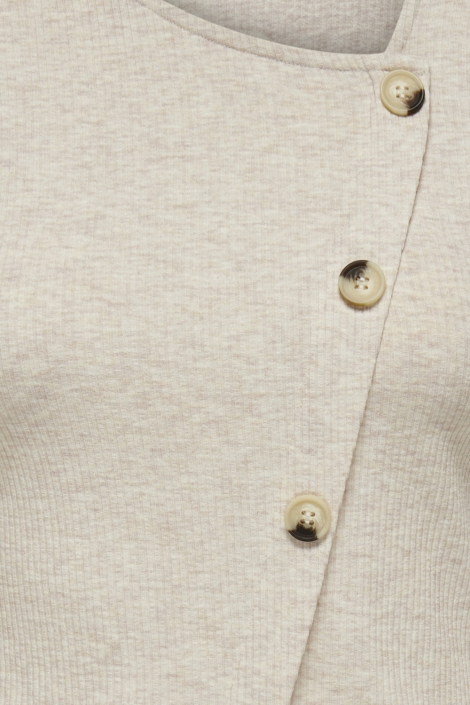 Jacqueline de Yong beige dames t-shirt | Kleurstaal