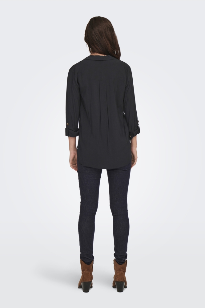 Jacqueline de Yong zwarte dames blouse | Model