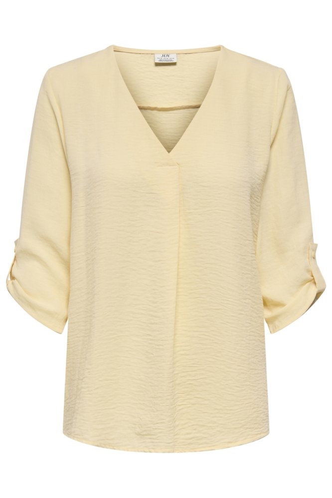 Jacqueline de Yong gele dames t-shirt | Vooraanzicht