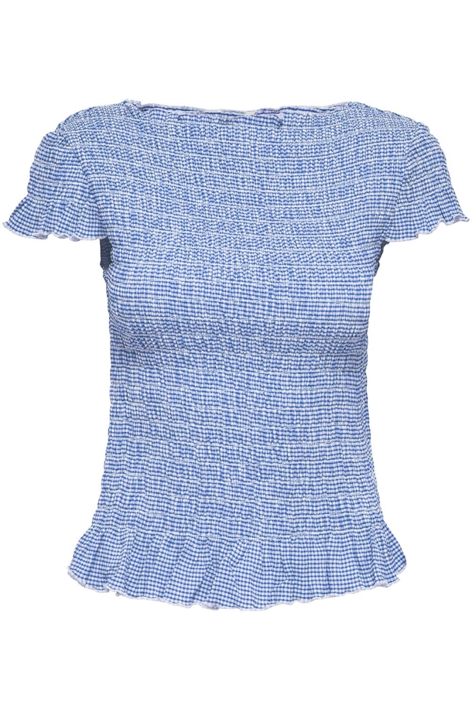 Only blauwe dames top | Vooraanzicht