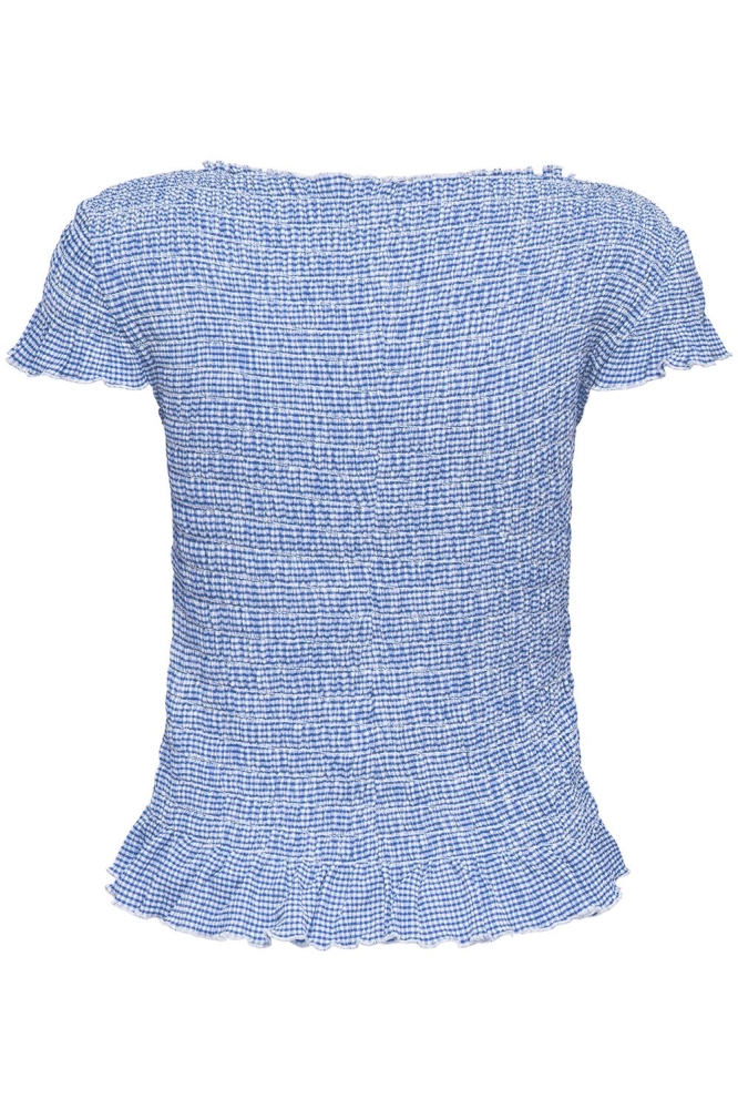 Only blauwe dames top | Achteraanzicht