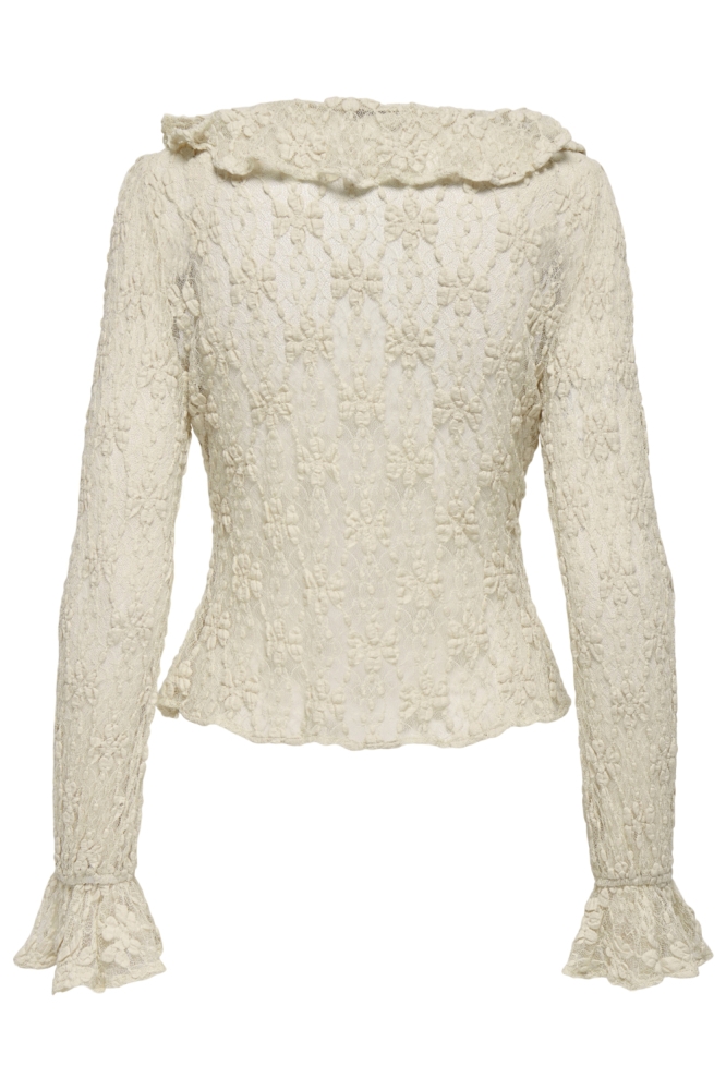 Only beige dames blouse | Achteraanzicht