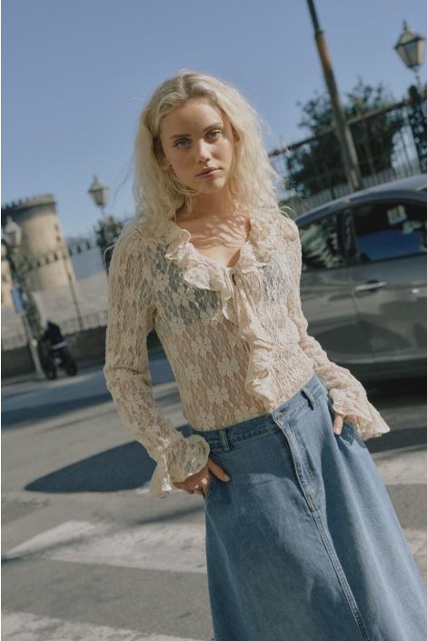 Only beige dames blouse | 