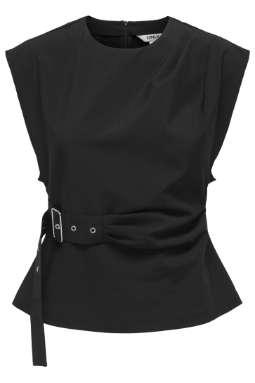 Only Top ONLTERRA S/L BELT TOP WVN SUD 15366904 BLACK