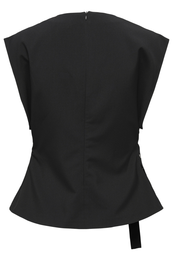 Only zwarte dames top | Model achteraanzicht