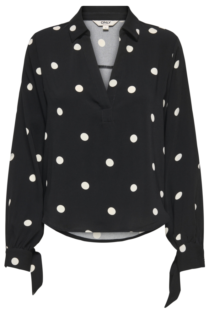 Only zwarte dames blouse | Vooraanzicht