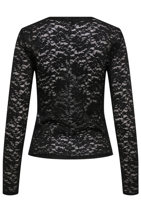 Only zwarte dames t-shirt | Achteraanzicht