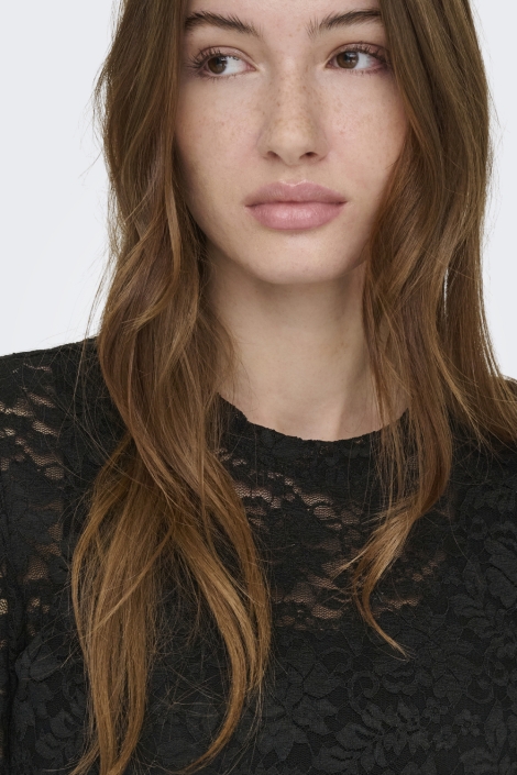 Only zwarte dames t-shirt | Close up