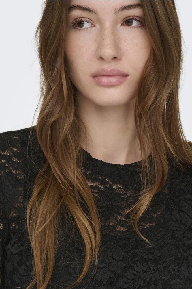 Only zwarte dames t-shirt | Close up