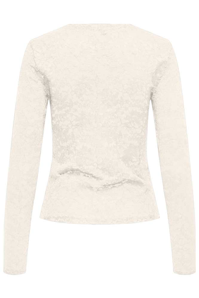 Only beige dames t-shirt | Achteraanzicht