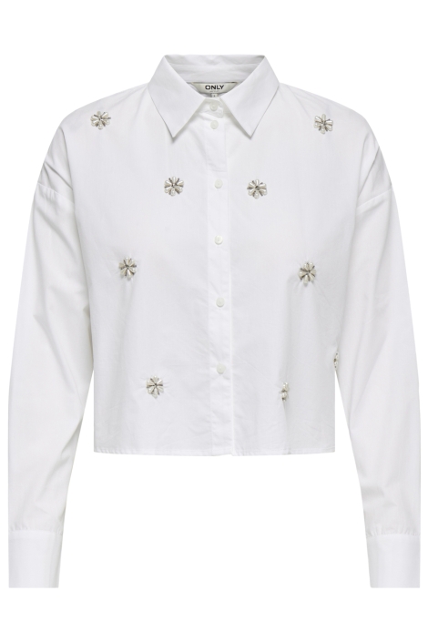 Only witte dames blouse | Vooraanzicht