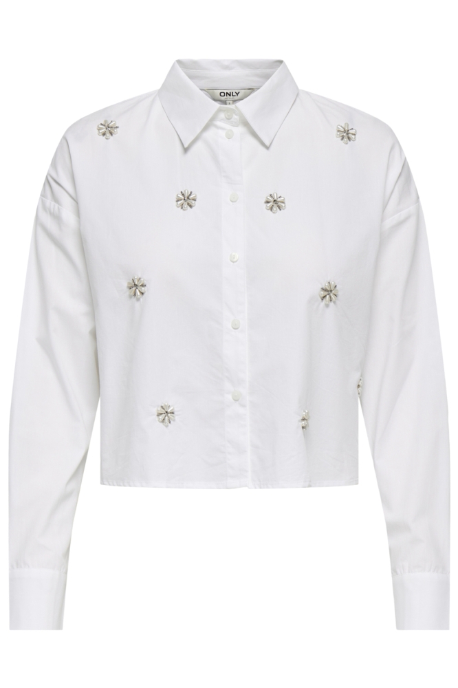 Only witte dames blouse | Vooraanzicht