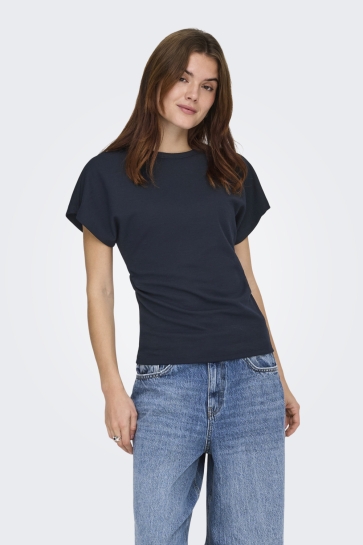 Only T-shirt ONLATLAS S/S WAIST TOP SWT 15369910 NAVY BLAZER