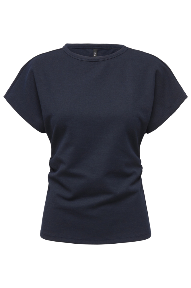 Only blauwe dames t-shirt | Vooraanzicht