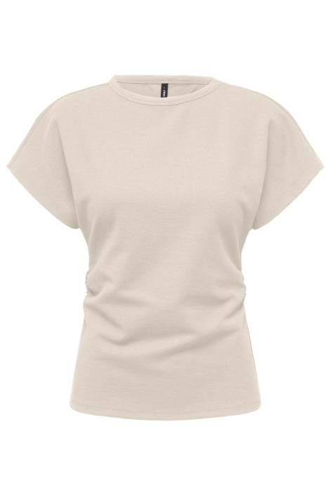 Only beige dames t-shirt | Vooraanzicht