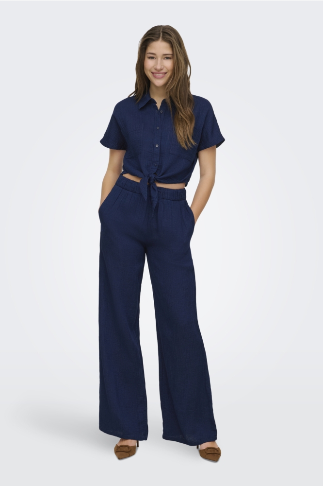 Only blauwe dames blouse | Model