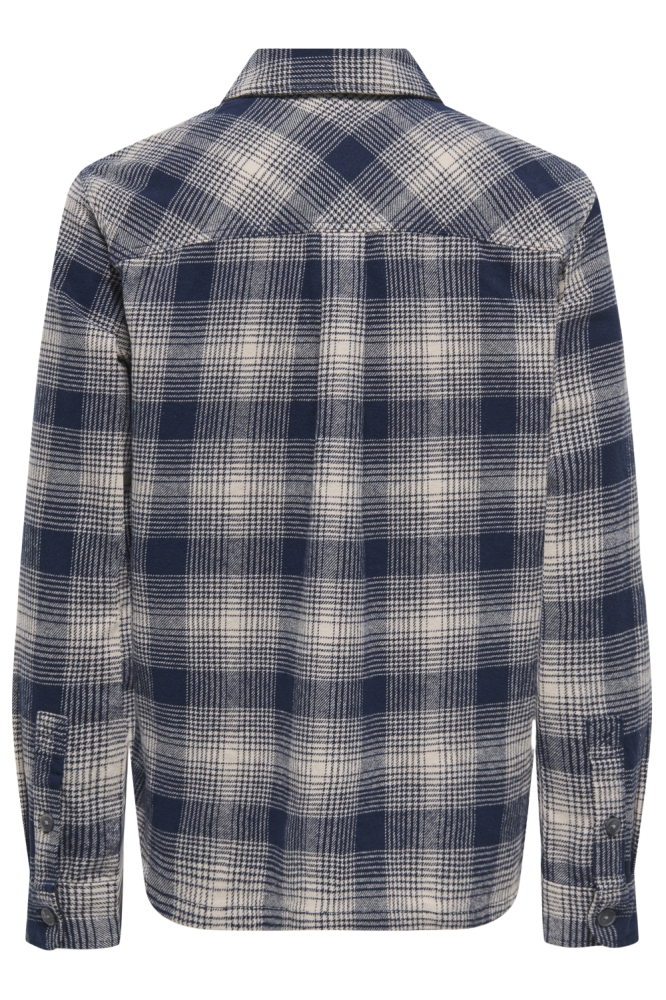 Only & Sons blauwe heren overhemd | Achteraanzicht