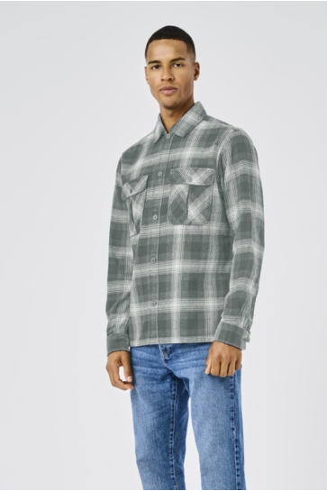 Only & Sons Overhemd ONSCEDRIC LIFE CHECK OVERSHIRT NOOS 22030843 Castor Gray
