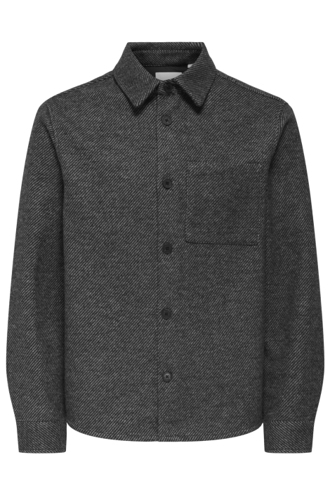 Only & Sons grijze heren overhemd | Vooraanzicht