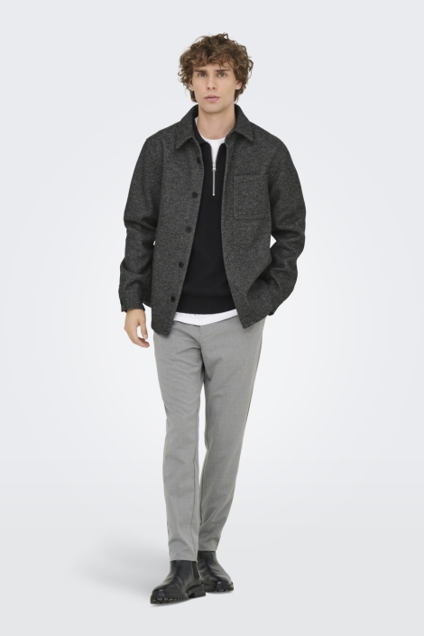 Only & Sons grijze heren overhemd | Model
