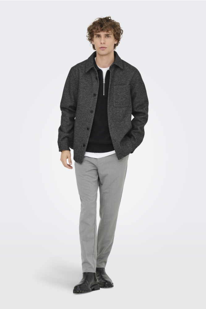 Only & Sons grijze heren overhemd | Model
