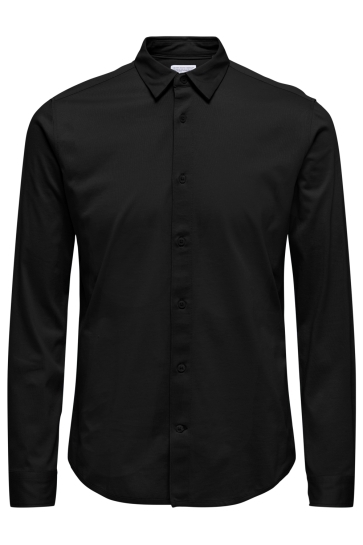 Only & Sons Overhemd ONSROBIN B/U LS STRETCH SHIRT NOOS 22031023 BLACK