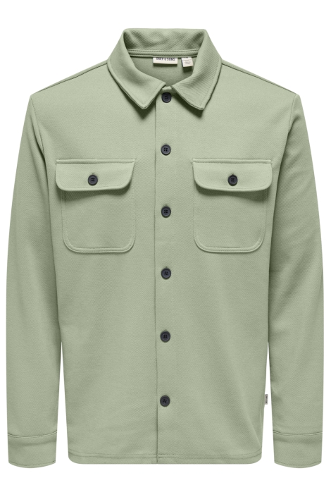 Only & Sons groene heren overhemd | Vooraanzicht