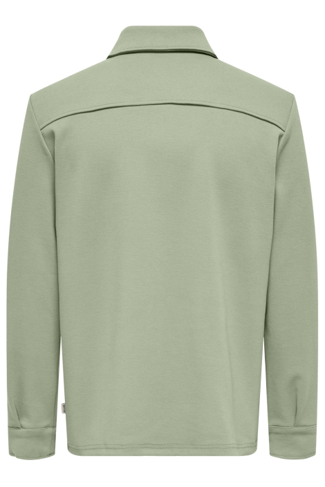 Only & Sons groene heren overhemd | Achteraanzicht