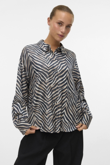 Vero Moda VMVINA SONYA LS SHIRT WVN GA 10337393 BLACK/SONYA