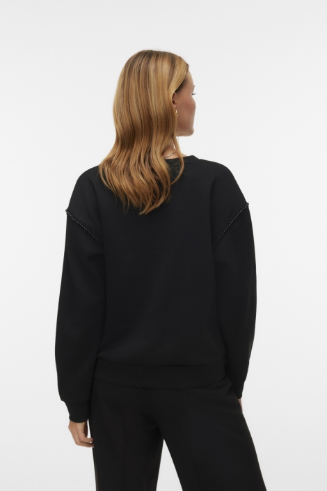 Vero Moda zwarte dames sweater | Model achteraanzicht