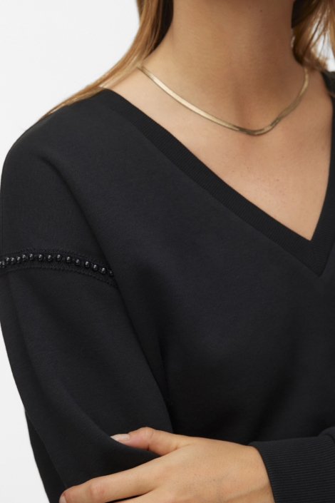 Vero Moda zwarte dames sweater | Close up