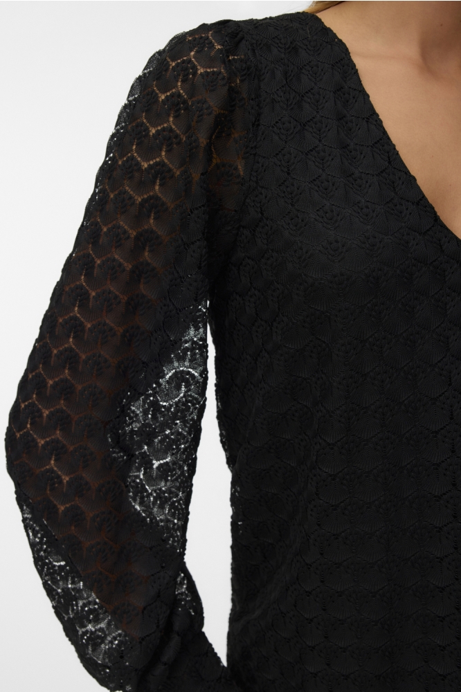 Vero Moda zwarte dames t-shirt | Close up