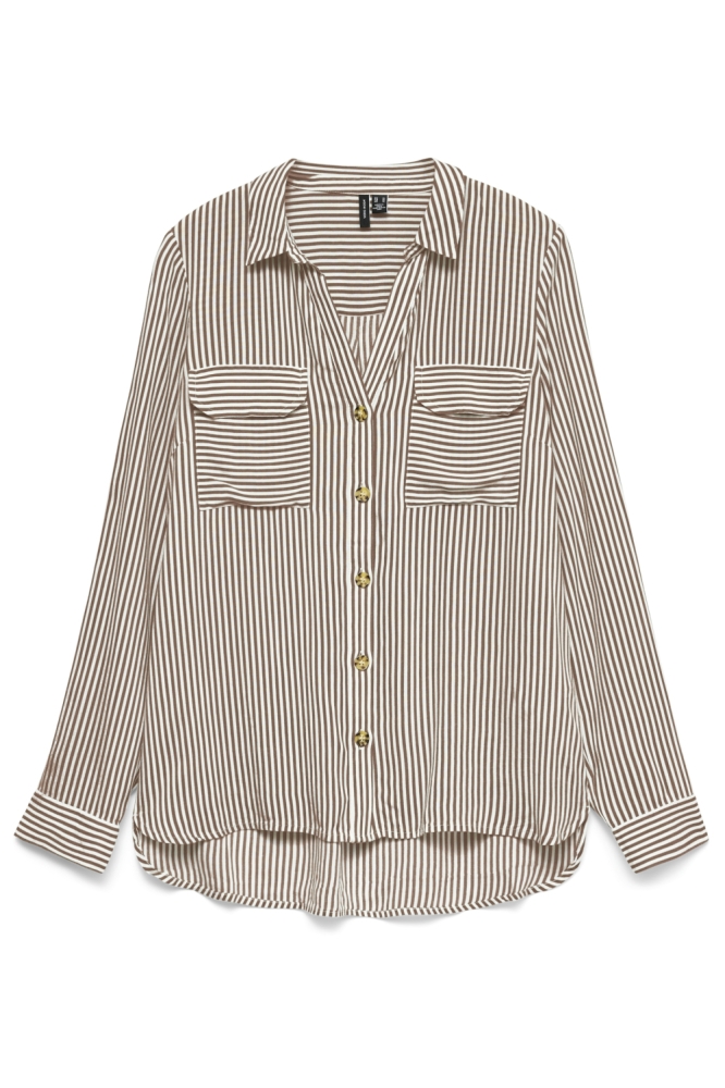 Vero Moda bruine dames blouse | Vooraanzicht