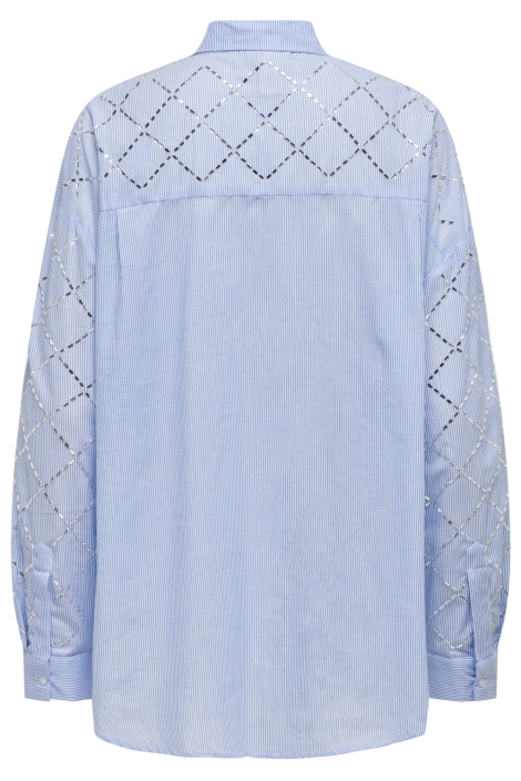 Only blauwe dames blouse | Achteraanzicht