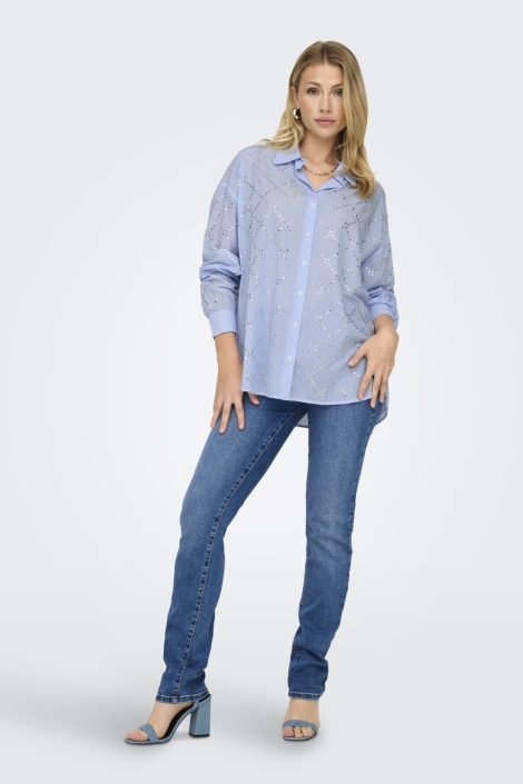 Only blauwe dames blouse | Model
