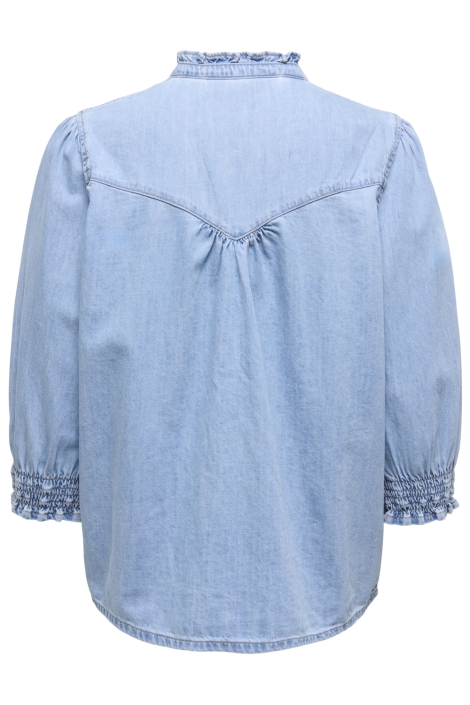 Only blauwe dames blouse | Achteraanzicht