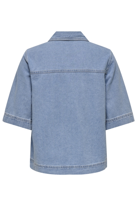 Only blauwe dames blouse | Achteraanzicht