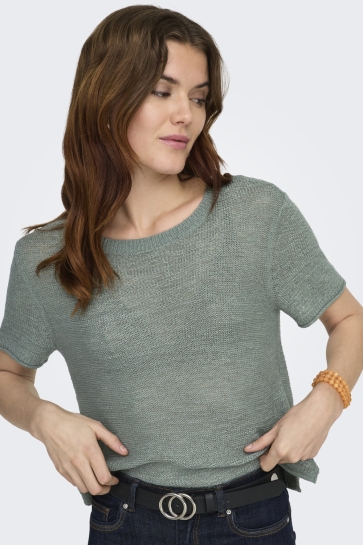 Only onlsunny s/s pullover knt noos Groen