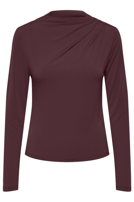 Pieces bordeaux dames t-shirt | Vooraanzicht