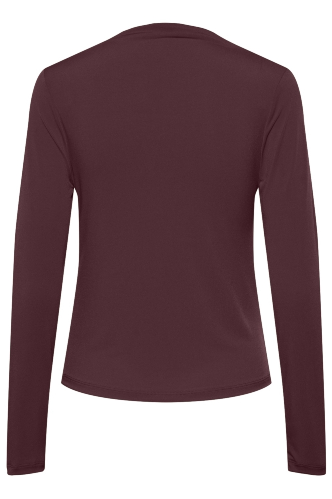 Pieces bordeaux dames t-shirt | Achteraanzicht