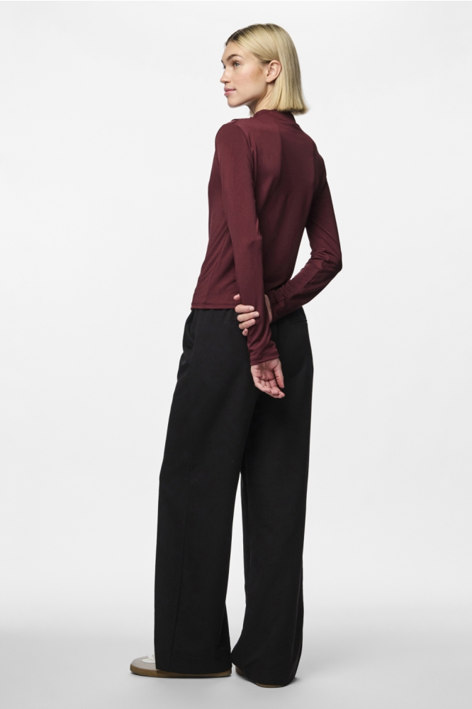 Pieces bordeaux dames t-shirt | Model