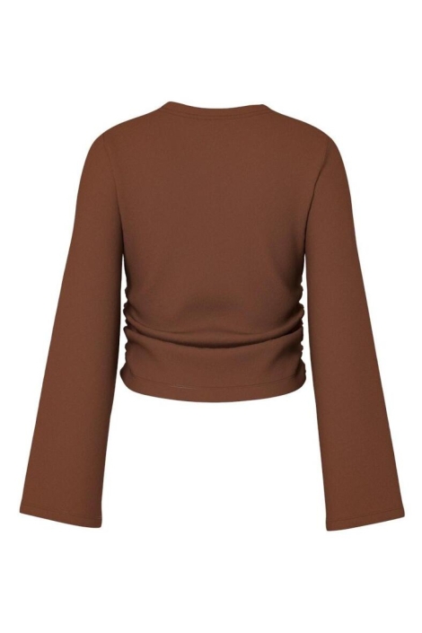 Hypedrop bruine dames t-shirt | Achteraanzicht